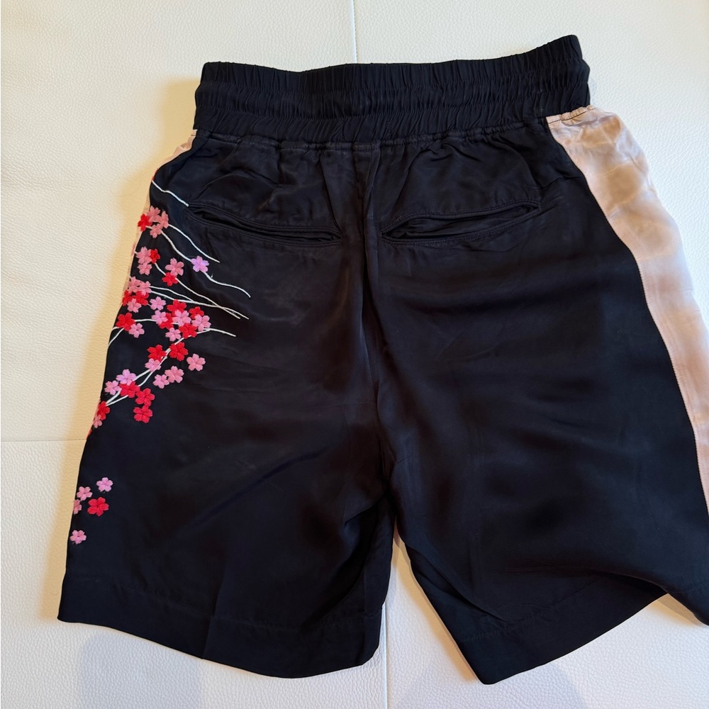 Diesel Black line High waist Shorts Floral Detail Size XS - Picture 4 of 9